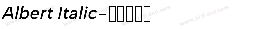 Albert Italic字体转换